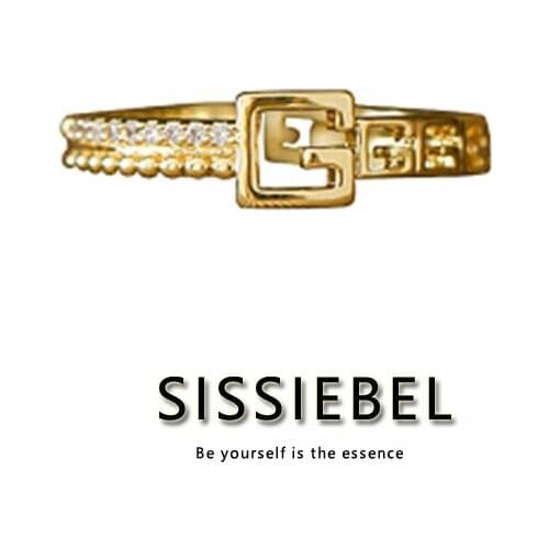 2021 New Classic G Letter Gold Open Rings For Womans Simple Jewelry For Korean Students Fashion Accessories For Gothic Girls