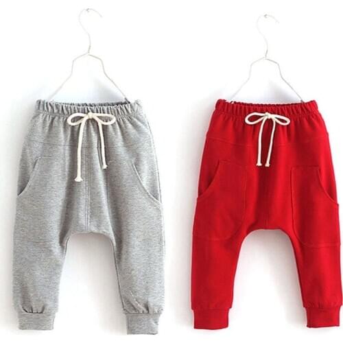 2-7Y Toddler Child Jersey Harem Pants Baby Boy Bottoms Girl Elastic Soft Trousers New Hot Sale