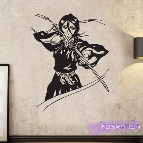 BLEACH Kuchiki Rukia Car Decal Wall Sticker Cartoon Fans Vinyl Wall Stickers Car Decal Decor Home Decorative