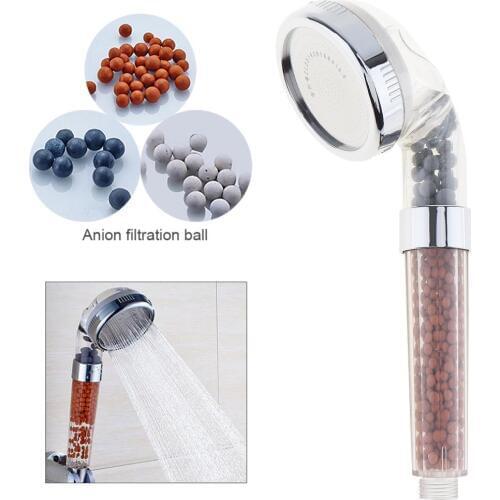 Portable Big Size Anion Filter SPA Shower Head with Water Saving Pressurized Boost Rainfall Shower Head for Bathroom