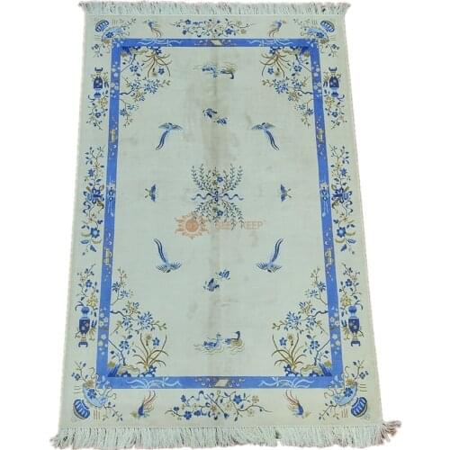 Seeykeep™ 4x6ft China Traditional Mandarin duck play butterfly Motifs Silk Handknotted Rug-FC3016113