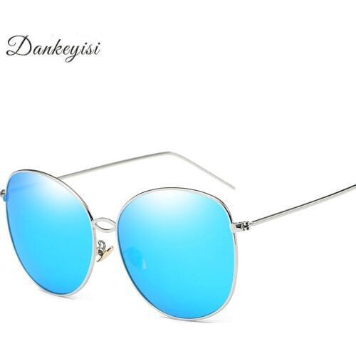 DANKEYISI Fashion Oversized Metal Sunglasses Polarized Male Female Vintage Sunglasses Women Brand Designer Men UV400 Sunglasses