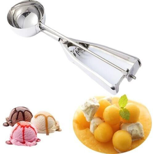 4/5/6CM Stainless Steel Ice Cream Scoop Cookies Dough Dish Watermelon Spoon