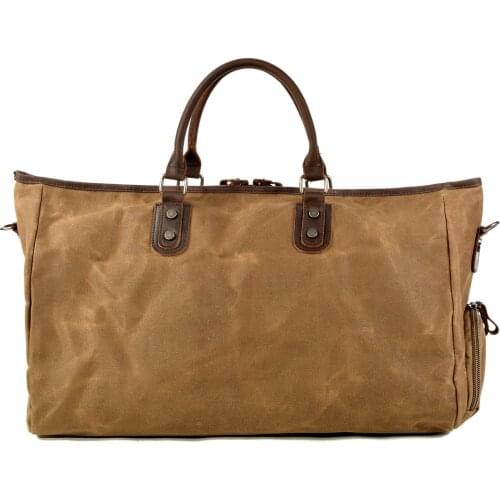 Duffle Weekend Bag Big Overnight Retro Canvas Leather Men Travel Bags Luggage Bag Carry on Large Tote