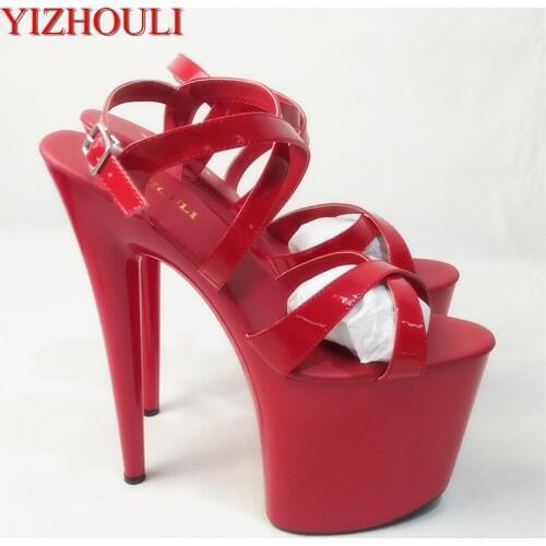 8 inch high heel shoes sexy for women pole dancing strappy sandals 20cm clubbing high heels Dance Shoes