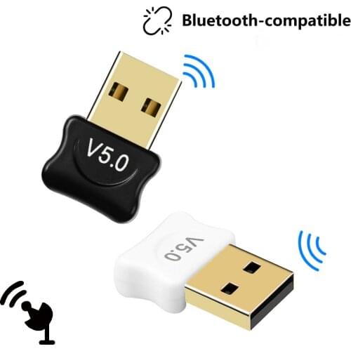 USB Receiver Transmitter Adapter Bluetooth-compatible 5.0 Audio for Computer Laptop Win 10 8 Wireless Dongle