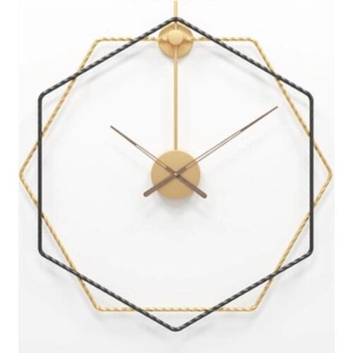 Iron Art Large Wall Clock Simple Mute wall clock Creative Modern Design European Home Office Decoration Clock