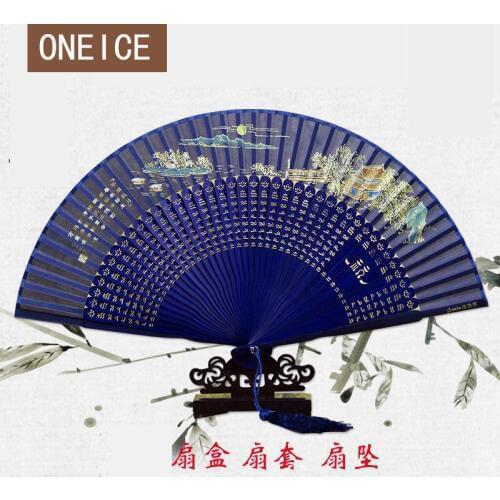 Women 's Folding Fan Wind West Lake Scenery Silk Gift Gufeng Bamboo Home Decoration Wedding
