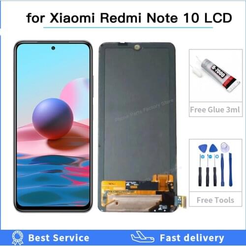 6.43'' Super AMOLED for Xiaomi Redmi Note 10 LCD display Touch Screen Digitizer For Redmi Note10 lcd M2101K7AI M2101K7AG lcd