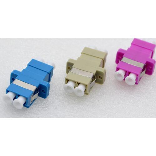 10pcs New Optic Fiber Adapter Coupler Connector LC PC APC OM3 OM4 Single Mode Duplex Optic Fiber FLange Connector Free Shipping
