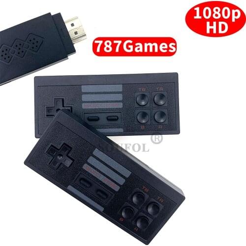 2.4G USB Wireless Handheld TV Video Game Console Build In 787 Classic 8 Bit Games Mini Console Dual Gamepads HD Output