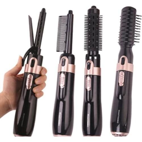 4 in 1 Styling Tool Hair Dryer Hair Curler Comb Salon Professional Electric Hair Dryer Blower Multifunctional Styling Set