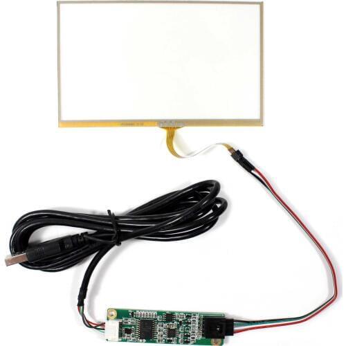 5inch 4-Wire Resistive Touch Panel With Controller Work for 5inch 800x480 AT050TN43 LCD Screen