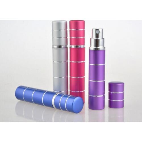 5ml Empty secant ring electrochemical aluminum spray perfume bottles Travel sample subpackage tube LX1293