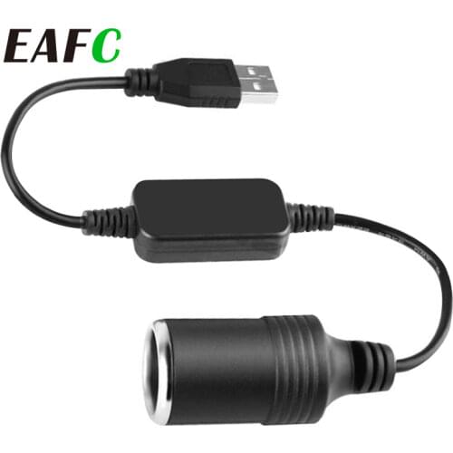 1pc 5V 2A USB To 12V Cigarette Lighter Socket USB Male to Female Cigarette Lighter Adapter Converter Car Electronics Accessories