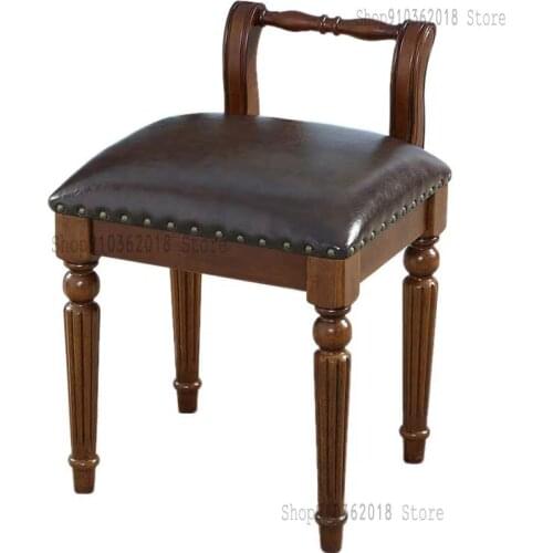 American Makeup Stool Home Backrest Princess Nail Stool Modern Minimalist Bedroom Girl Dressing Table Small Stool Chair