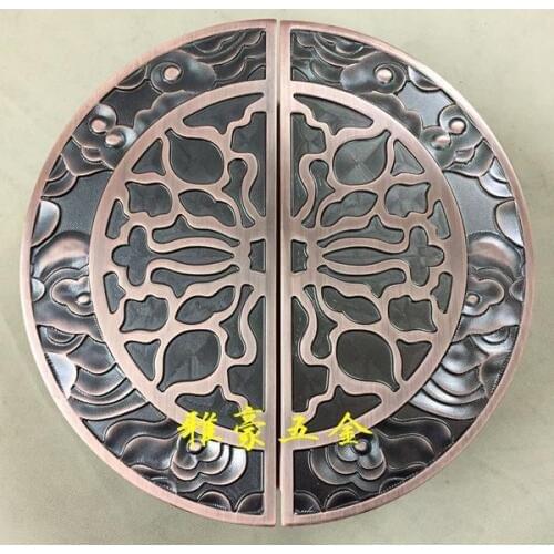 The bronze sculpture of Chinese antique glass door handle door handle door handle door handle half round wood