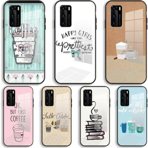 Ok But First CofFe 5Ge book Postcard Cases Soft Glass For Samsung S20 S11 S10 S9 S8 Plus lite 10e Fe 5G TPU Balck Cover