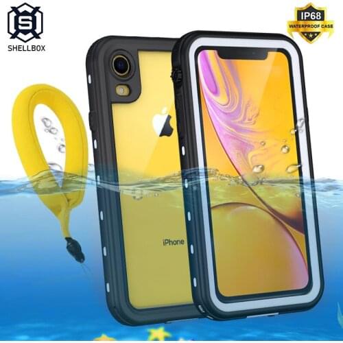 Shellbox Waterproof Case for iPhone XR X XS MAX 360 Shockproof Case for iPhone 11 Pro Max Luxury Silicone Cover for iPhone 11