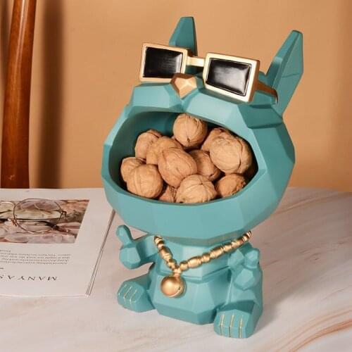 Home Decor Creative Nordic Origami Dog Light Luxury Home Decoration Porch Key Jewelry Storage Living Room Door Ornaments