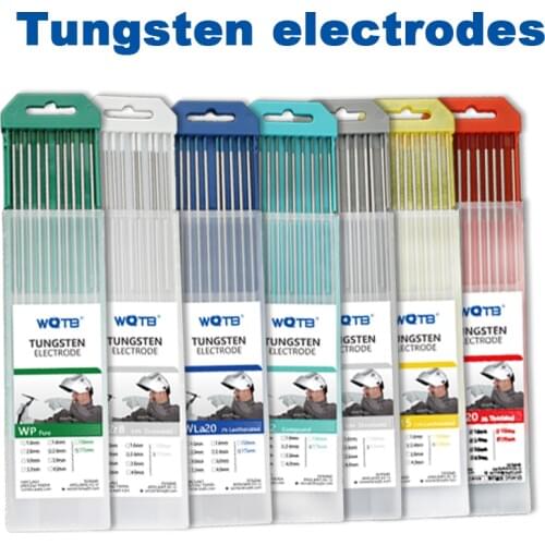 Professional Tungsten electrodes tig electrodes welding WT20 WC20 WL15 WL20 WP WZR8 WS20 gold electrodes for welding aluminum