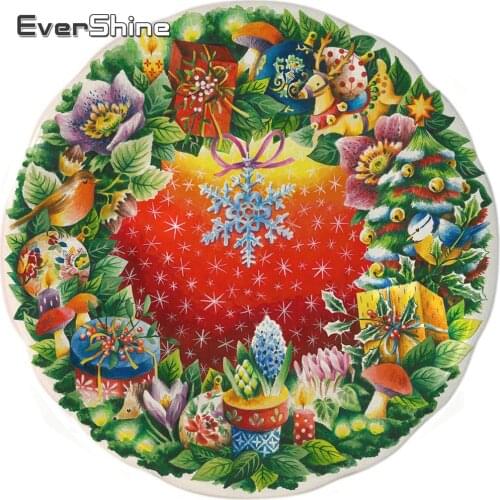 EverShine Diamond Painting Christmas Picture Rhinestones Diamond Mosaic Full Set Bead Art Winter Landscape Decorations For Home