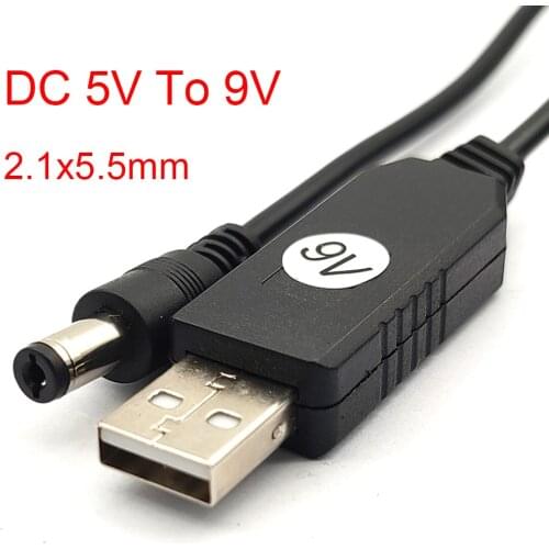USB Power Boost Line DC 5V To 9V/12V Step UP Module USB Converter Adapter Cable 2.1x5.5mm Plug