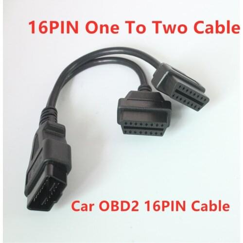 Acheheng OBD II cable 16 Pin OBD 2 Splitter Adapter Extension Cable Male to Dual Female Y Connector obd2 extended interface line