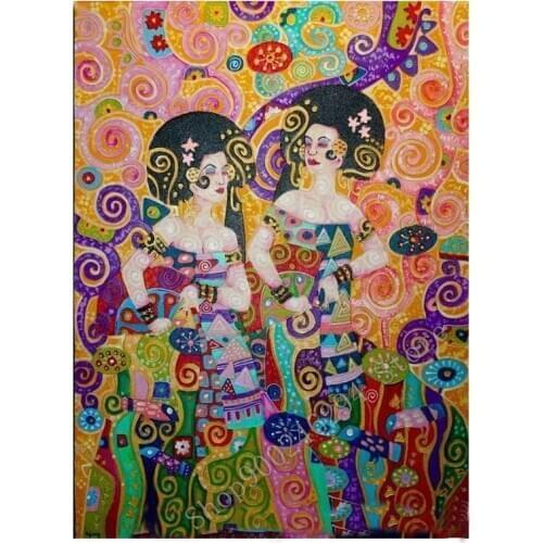5D DIY Diamond Painting Gustav Klimt Wholesale Full SquareRound Rhinestone Embroidery Mosaic diamond for new year gift FF2232
