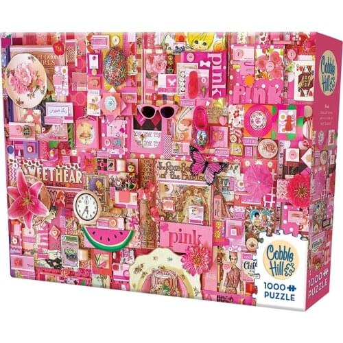 2018 New Cobble Hill The Rainbow Collection Pink 1000PCS Jigsaw Puzzle Toys Fans Limited Jigsaw Puzzles Birthday Christmas Gift