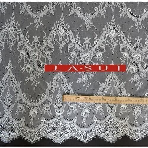 LASUI New product 1.5m*3 m Eyelash French lace Wedding Dresses Premium Custom Fashion Lace Light texture feel comfortable