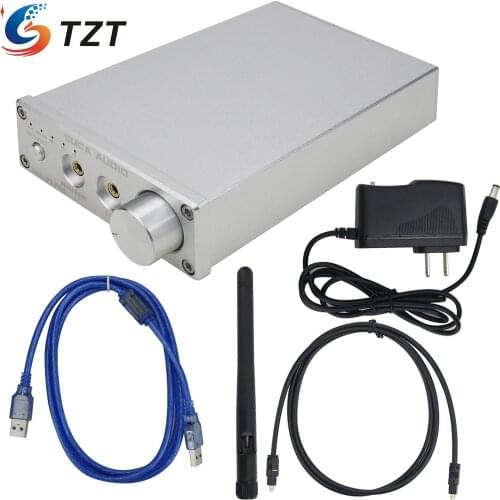 TZT DAC-Q5 PRO Mini Bluetooth 5.0 USB SUCA Audio Decoder Stereo HiFi Headphone Amplifier Optical AUX Black/Silver
