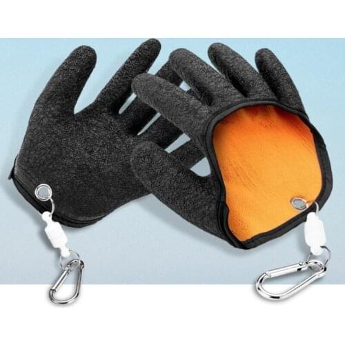 Non-slip Fishing Catching Gloves Anti-pinc Full Finger Sea Fishing and Rock Fishing Hunting Gloves Fishing Gear Tackle