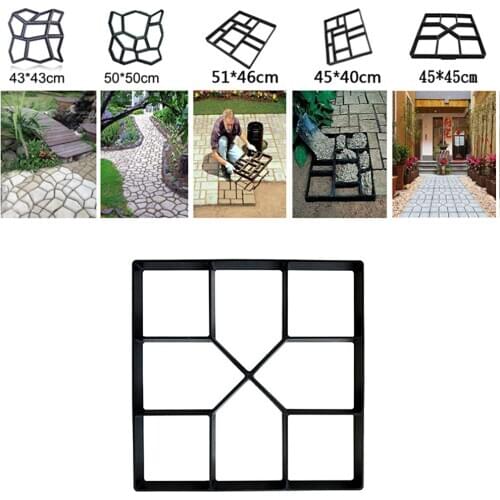 Irregular DIY Pavement Mold Walk Maker Path Maker Brick Mold Concrete Form Pathmate Stepping Stone Molds For Garden, Cour