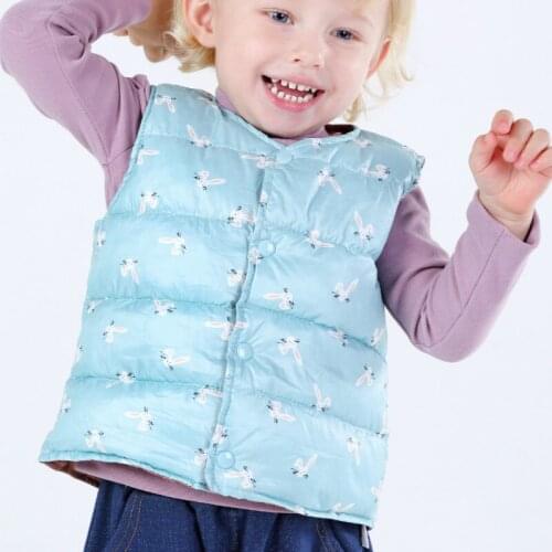 New Infant Kids Baby Girl Boy Dinosaur Vest Down Jacket Waistcoat Coat Winter Thick Warm Outwear 0-7T Kids Vest Boy Jacket Vest