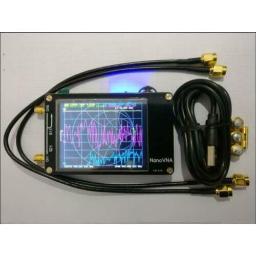 New LCD NanoVNA Vector Network Analyzer MF HF VHF UHF Antenna Analyzer Standing Wave built-in battery