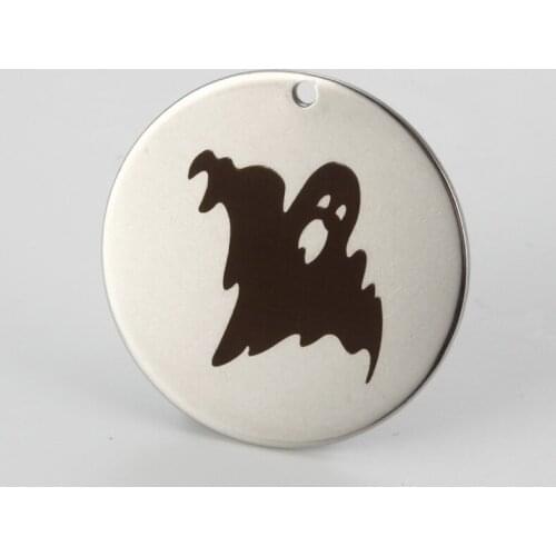 Wholesale stainless steel charms Spooky Jewelry Pendant Hallween Ghost Charm 20pcs