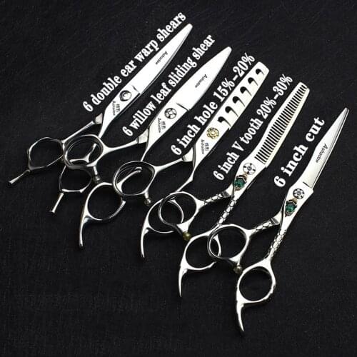 6 inch hairdressing scissors Japan 440C stylist dedicated hairdresser hair salon beauty salon Anti-slip and wear-resistant fine