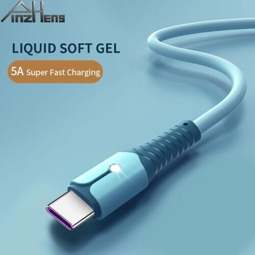 PINZHENG USB Type C Quick Charging Cable For iPhone Xiaomi Samsung 5A Fast Charge Micro USB Cable Mobile Phone Cable USB Cord