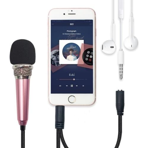 Handheld Mic Portable Mini 3.5mm Stereo Studio Speech Mic Audio Microphone For the Smart mobile Phone Desktop Accessories
