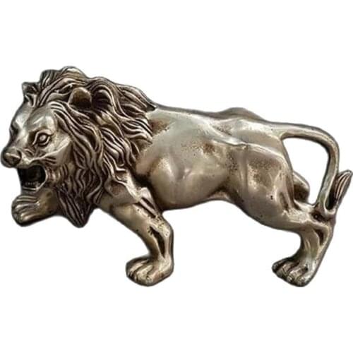 Silver plated copper copper lion Home Furnishing decorative craft
