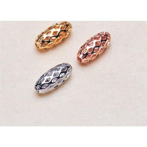 18 k gold plated Gold/Silver/Rose Gold Color Spacer Beads Loose Ball for Charm Bracelets Jewelry Making DIY accessories material