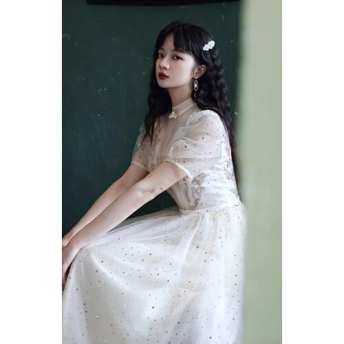 100%real luxury princess stand collar beading bubble fairy court ball gown royal Medieval Renaissance Victorian dress Belle ball