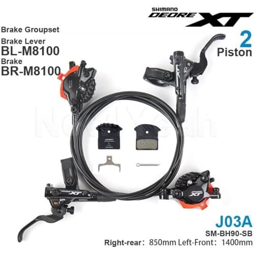 Shimano XT M8100 Hydraulic Brake Groupset BL-M8100 BR-M8100 2 Piston BR-M8120 4 Piston Bicycle Disc Brake for MTB mountain Bikes