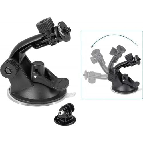 Glass Suction cup action camera sport Cam Tripod Mount for car record holder stand Bracket for gopro hero8 7 6 5 yi2 accessories
