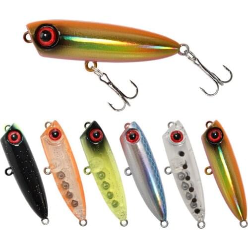 Fishing Lures Popper 45mm Sinking Minnow Treble Hooks Artificial Hard Bait For Sea Fishing Accessories Pesca carp fishing Tackle
