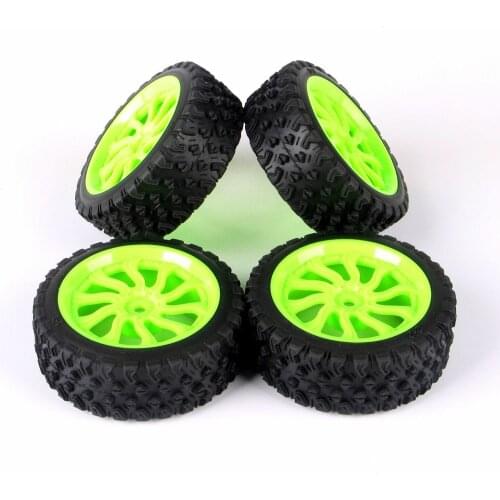 IN STOCK 4pcs/Set 1/10 Rubber Tires and Wheel Rim 12mm Hex For HPI HSP Model Rally Car