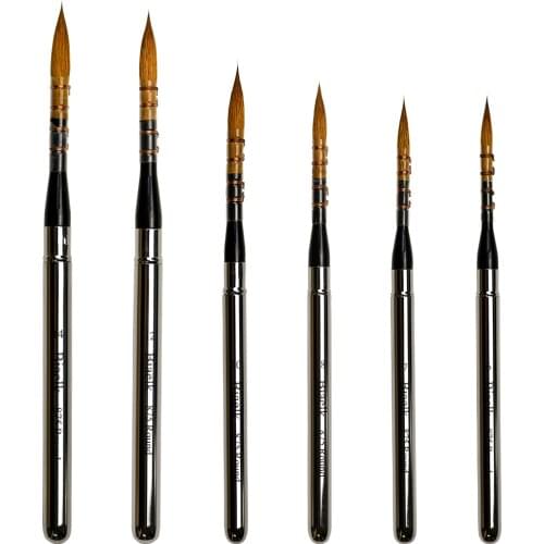 High Quality 1PC 875Round Kolinsky Mix Hair Rinsin Handle Watercolor Acrylic Artist Art Tool Supplies Paint Travel Brush