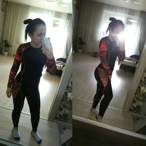 High quality Women Jogging suit Yoga clothes Womens Tracksuits Rash guard Compression leggings Fitness Sweat Gym Sports suit