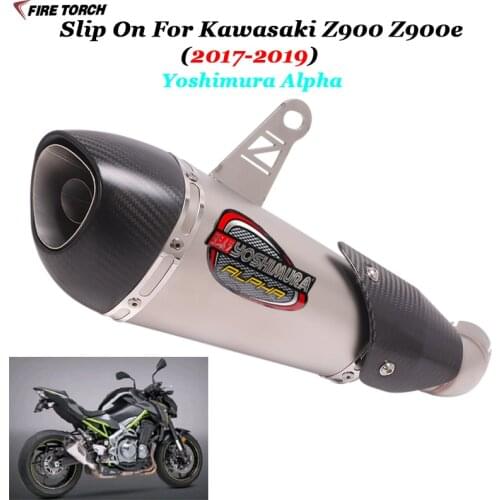 Yoshimura Alpha Motorcycle Exhaust Escape Mid Link Pipe Muffler Pipe Whole Set Slip On For Kawasaki Z900 Z900e 2017-2019 Years